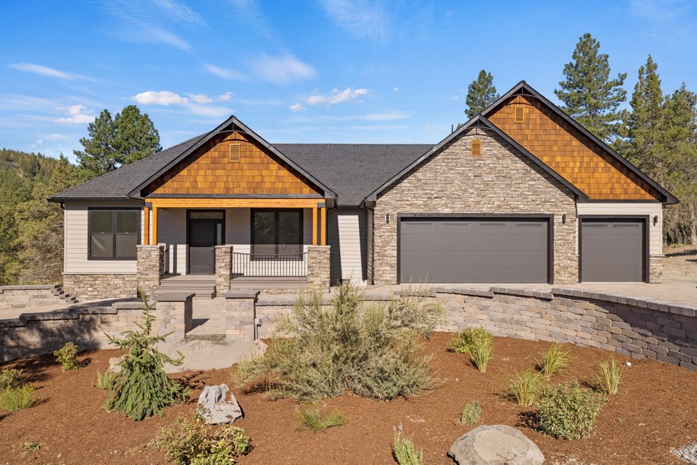 Front exterior of the 1126 Paper Birch Way custom home