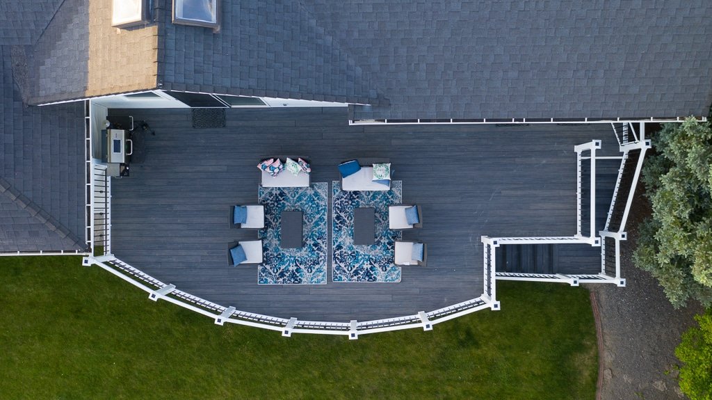 Completed residential deck and exterior improvement